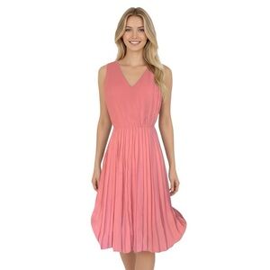 RW&CO pink pleated dress size medium